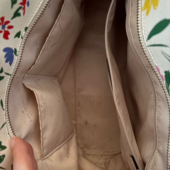 kate spade White Floral Tote with Multicolor Flowers - Picture 5 of 8